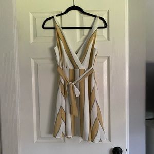 Yellow striped sun dress